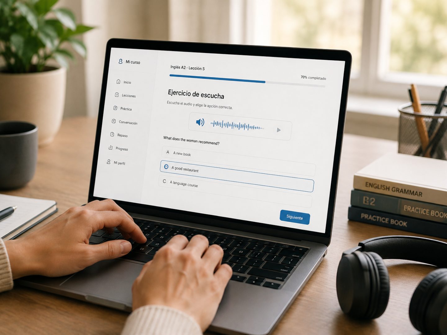 Plataforma online Wellington Academy para formación de inglés de empresas