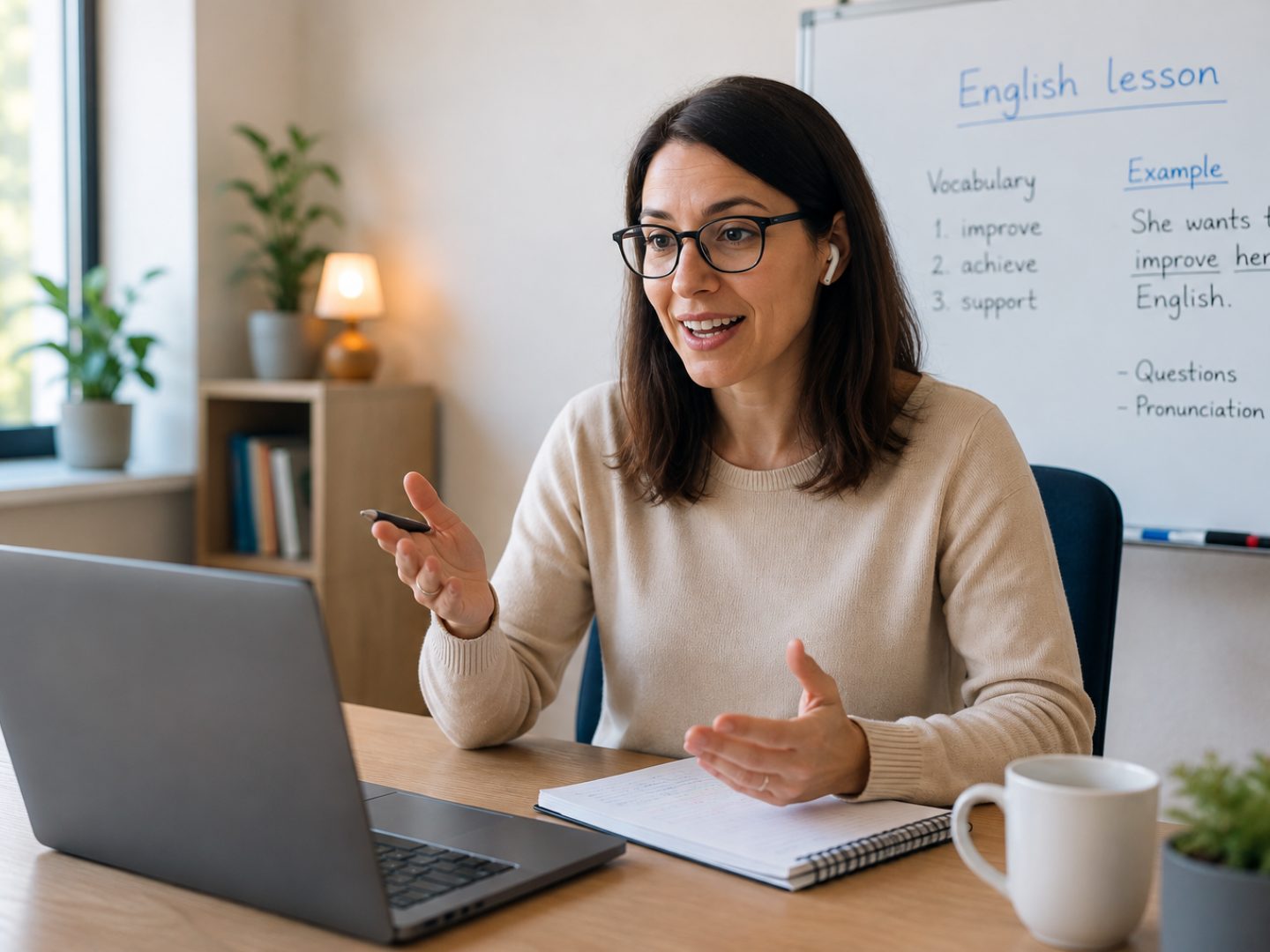 Clase online de inglés para empresas con profesor